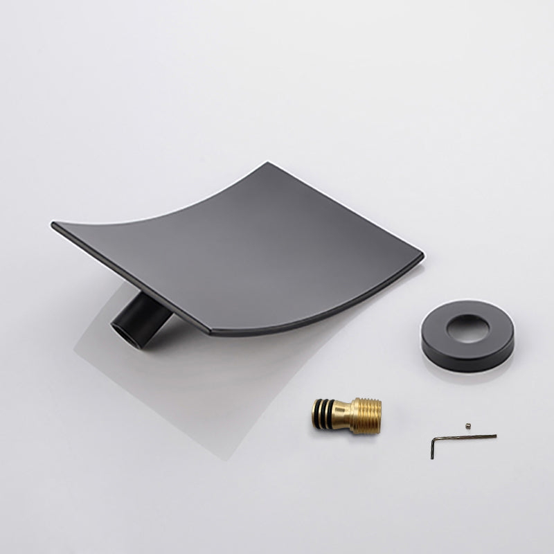 Modern Matte Black Wall Mount Waterfall Shower Head – Stainless Steel