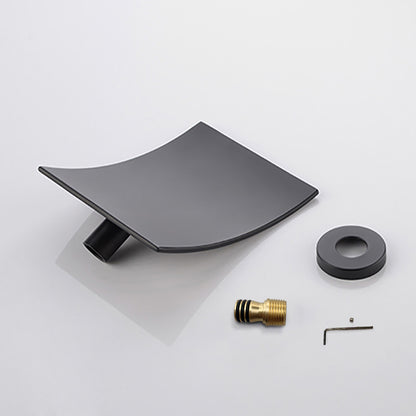 Modern Matte Black Wall Mount Waterfall Shower Head – Stainless Steel