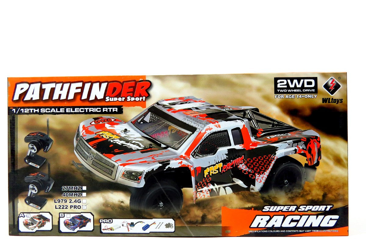 Dusky Shark 1:12 Scale 2.4GHz RC Pathfinder Racing Truck, High-Speed Remote Control (Silver)