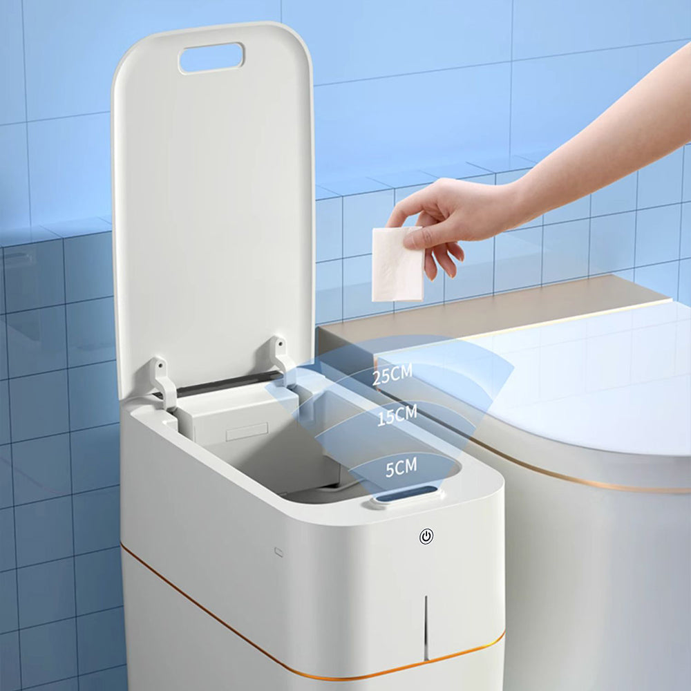 Smart Touchless Trash Can – Auto Packing, Sensor, UV & Light Charging