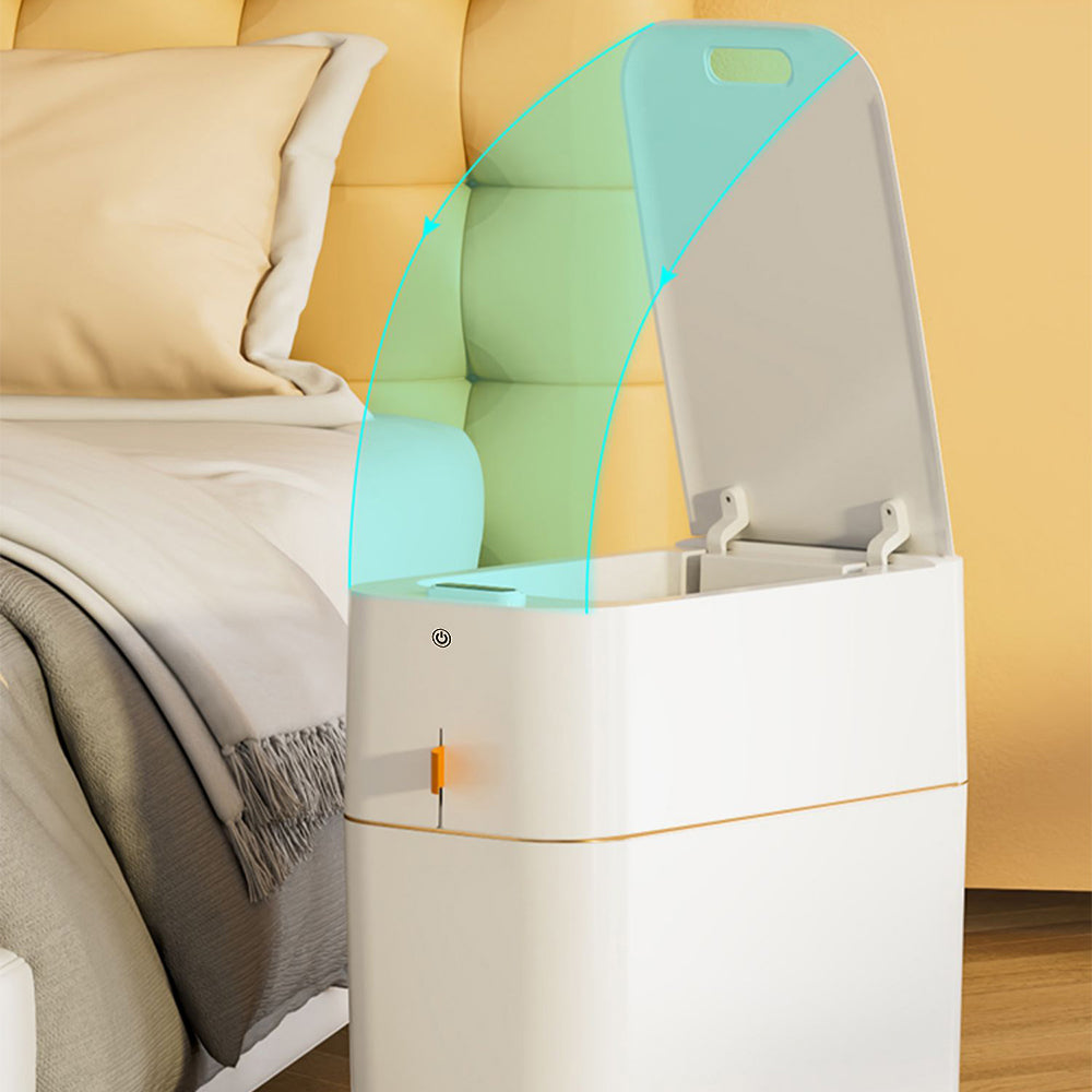 Smart Touchless Trash Can – Auto Packing, Sensor, UV & Light Charging