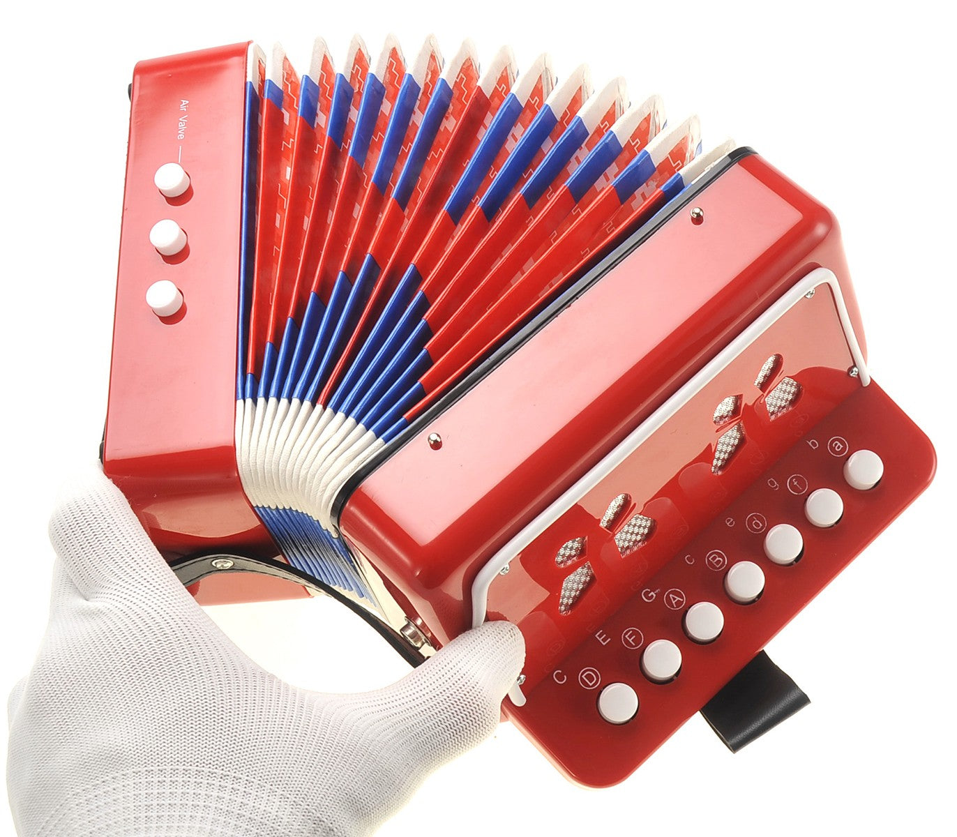 Children's Accordion - Musical Instrument for Kids, Fun and Portable (Red)