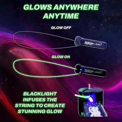 ZipString Luma Glow-in-the-Dark Flying Toy with LED Lights for Endless Tricks
