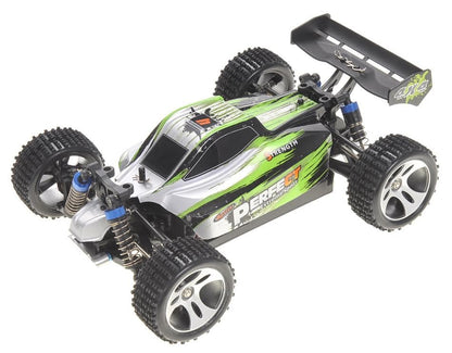 Dusky Shark 1:18 RC Off-Road Buggy - 2.4GHz 4WD Remote Control Vehicle for Adventure (Green)